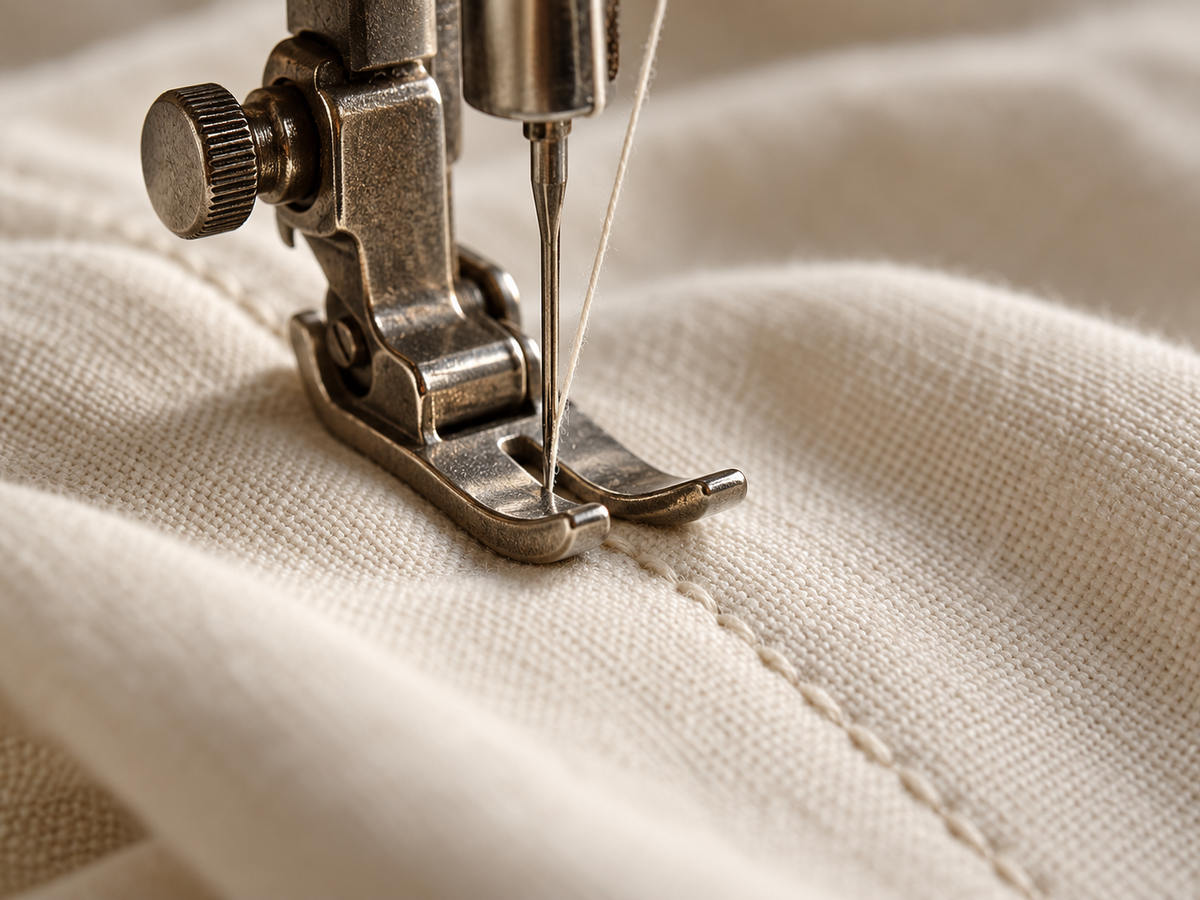 Illustration af syning og detaljer