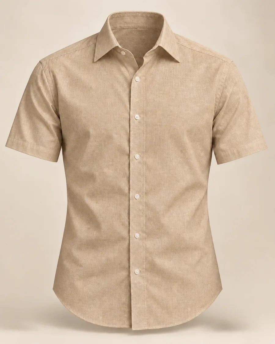 FormTailor Linen i naturbeige med korte ærmer